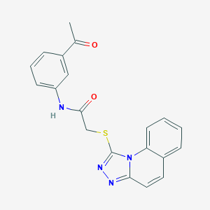 N-(3-acetylphenyl)-2-([1,2,4]triazolo[4,3-a]quinolin-1-ylsulfanyl)acetamide