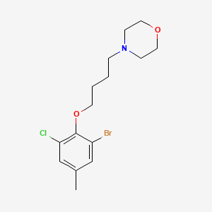 molecular formula C15H21BrClNO2 B4926171 4-[4-(2-bromo-6-chloro-4-methylphenoxy)butyl]morpholine 