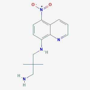 molecular formula C14H18N4O2 B4926192 (3-amino-2,2-dimethylpropyl)(5-nitro-8-quinolinyl)amine 