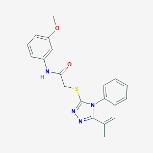 N-(3-methoxyphenyl)-2-[(4-methyl[1,2,4]triazolo[4,3-a]quinolin-1-yl)sulfanyl]acetamide