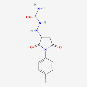 molecular formula C11H11FN4O3 B4926222 2-[1-(4-fluorophenyl)-2,5-dioxo-3-pyrrolidinyl]hydrazinecarboxamide 