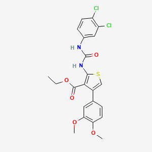 molecular formula C22H20Cl2N2O5S B4926239 ethyl 2-({[(3,4-dichlorophenyl)amino]carbonyl}amino)-4-(3,4-dimethoxyphenyl)-3-thiophenecarboxylate 