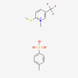 molecular formula C15H16F3NO3S2 B4926242 1-methyl-2-(methylthio)-5-(trifluoromethyl)pyridinium 4-methylbenzenesulfonate 