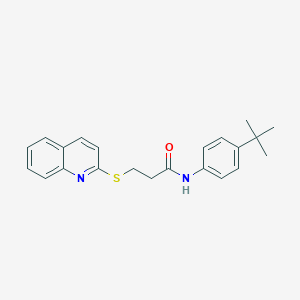 N-(4-tert-butylphenyl)-3-quinolin-2-ylsulfanylpropanamide