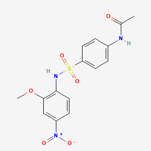 molecular formula C15H15N3O6S B4926307 N-(4-{[(2-methoxy-4-nitrophenyl)amino]sulfonyl}phenyl)acetamide 