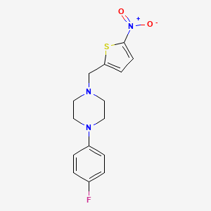 molecular formula C15H16FN3O2S B4926352 1-(4-fluorophenyl)-4-[(5-nitro-2-thienyl)methyl]piperazine 
