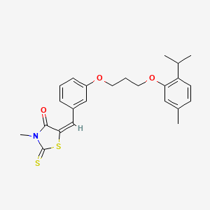 molecular formula C24H27NO3S2 B4926359 5-{3-[3-(2-isopropyl-5-methylphenoxy)propoxy]benzylidene}-3-methyl-2-thioxo-1,3-thiazolidin-4-one 