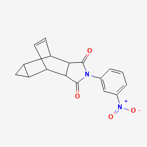 4-(3-nitrophenyl)-4-azatetracyclo[5.3.2.0~2,6~.0~8,10~]dodec-11-ene-3,5-dione