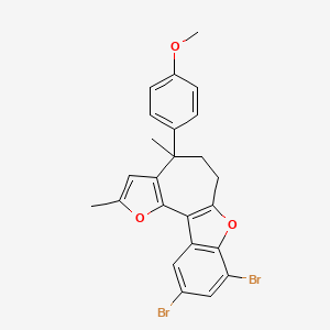8,10-dibromo-4-(4-methoxyphenyl)-2,4-dimethyl-5,6-dihydro-4H-furo[2',3':3,4]cyclohepta[1,2-b][1]benzofuran