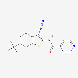 molecular formula C19H21N3OS B4926379 N-(6-tert-butyl-3-cyano-4,5,6,7-tetrahydro-1-benzothien-2-yl)isonicotinamide 