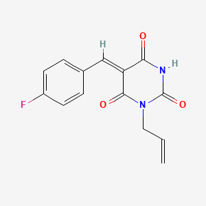 molecular formula C14H11FN2O3 B4926395 1-allyl-5-(4-fluorobenzylidene)-2,4,6(1H,3H,5H)-pyrimidinetrione 