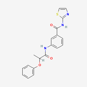 molecular formula C19H17N3O3S B4926399 3-[(2-phenoxypropanoyl)amino]-N-1,3-thiazol-2-ylbenzamide 