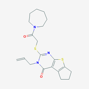 3-allyl-2-((2-(azepan-1-yl)-2-oxoethyl)thio)-6,7-dihydro-3H-cyclopenta[4,5]thieno[2,3-d]pyrimidin-4(5H)-one