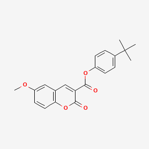 molecular formula C21H20O5 B4926433 4-tert-butylphenyl 6-methoxy-2-oxo-2H-chromene-3-carboxylate 