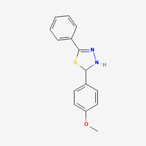 molecular formula C15H14N2OS B4926470 2-(4-methoxyphenyl)-5-phenyl-2,3-dihydro-1,3,4-thiadiazole CAS No. 82243-08-1