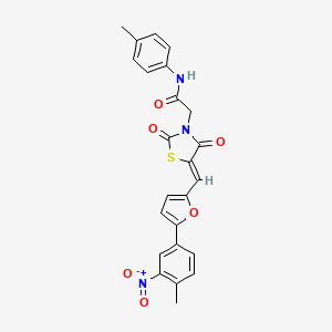 2-(5-{[5-(4-methyl-3-nitrophenyl)-2-furyl]methylene}-2,4-dioxo-1,3-thiazolidin-3-yl)-N-(4-methylphenyl)acetamide