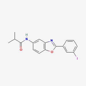 N-[2-(3-iodophenyl)-1,3-benzoxazol-5-yl]-2-methylpropanamide