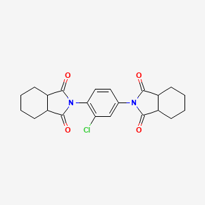 molecular formula C22H23ClN2O4 B4926551 2,2'-(2-chloro-1,4-phenylene)bishexahydro-1H-isoindole-1,3(2H)-dione 