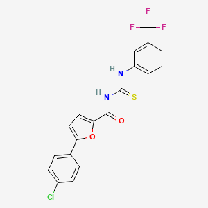 molecular formula C19H12ClF3N2O2S B4926554 5-(4-chlorophenyl)-N-({[3-(trifluoromethyl)phenyl]amino}carbonothioyl)-2-furamide 