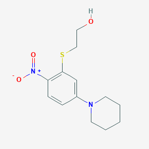 molecular formula C13H18N2O3S B4926561 2-{[2-nitro-5-(1-piperidinyl)phenyl]thio}ethanol 