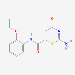 molecular formula C13H15N3O3S B4926569 2-amino-N-(2-ethoxyphenyl)-4-oxo-5,6-dihydro-4H-1,3-thiazine-6-carboxamide 