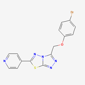 molecular formula C15H10BrN5OS B4926588 3-[(4-bromophenoxy)methyl]-6-(4-pyridinyl)[1,2,4]triazolo[3,4-b][1,3,4]thiadiazole 