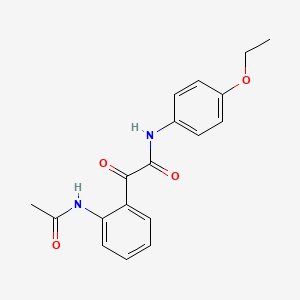 molecular formula C18H18N2O4 B4926647 2-[2-(acetylamino)phenyl]-N-(4-ethoxyphenyl)-2-oxoacetamide 