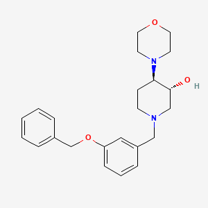 (3R*,4R*)-1-[3-(benzyloxy)benzyl]-4-(4-morpholinyl)-3-piperidinol