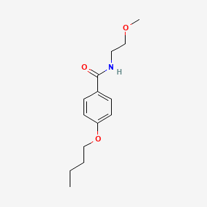 molecular formula C14H21NO3 B4926672 4-butoxy-N-(2-methoxyethyl)benzamide 