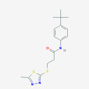 N-(4-tert-butylphenyl)-3-[(5-methyl-1,3,4-thiadiazol-2-yl)sulfanyl]propanamide