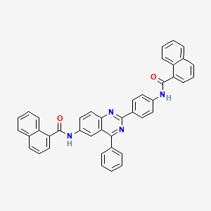 molecular formula C42H28N4O2 B4926729 N-{2-[4-(1-naphthoylamino)phenyl]-4-phenyl-6-quinazolinyl}-1-naphthamide 