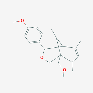 [4-(4-methoxyphenyl)-6,8,9-trimethyl-3-oxabicyclo[3.3.1]non-6-en-1-yl]methanol