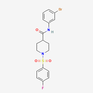 molecular formula C18H18BrFN2O3S B4926758 N-(3-bromophenyl)-1-[(4-fluorophenyl)sulfonyl]-4-piperidinecarboxamide 