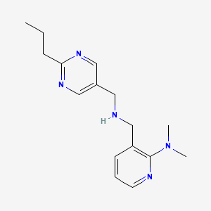 molecular formula C16H23N5 B4926774 N,N-dimethyl-3-({[(2-propyl-5-pyrimidinyl)methyl]amino}methyl)-2-pyridinamine 