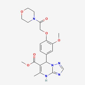 molecular formula C21H25N5O6 B4926798 methyl 7-{3-methoxy-4-[2-(4-morpholinyl)-2-oxoethoxy]phenyl}-5-methyl-4,7-dihydro[1,2,4]triazolo[1,5-a]pyrimidine-6-carboxylate 