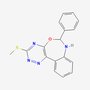 molecular formula C17H14N4OS B4926816 3-(methylthio)-6-phenyl-6,7-dihydro[1,2,4]triazino[5,6-d][3,1]benzoxazepine 