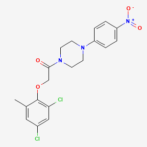 molecular formula C19H19Cl2N3O4 B4926845 1-[(2,4-dichloro-6-methylphenoxy)acetyl]-4-(4-nitrophenyl)piperazine 