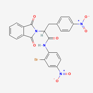 molecular formula C23H15BrN4O7 B4926853 N-(2-bromo-4-nitrophenyl)-2-(1,3-dioxo-1,3-dihydro-2H-isoindol-2-yl)-3-(4-nitrophenyl)propanamide 