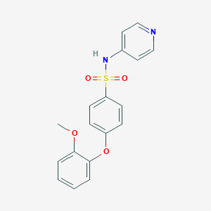 molecular formula C18H16N2O4S B492688 4-(2-methoxyphenoxy)-N-(4-pyridinyl)benzenesulfonamide 