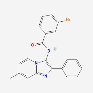 molecular formula C21H16BrN3O B4926905 3-bromo-N-(7-methyl-2-phenylimidazo[1,2-a]pyridin-3-yl)benzamide 