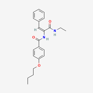 molecular formula C22H26N2O3 B4926913 4-butoxy-N-{1-[(ethylamino)carbonyl]-2-phenylvinyl}benzamide 