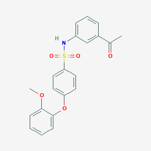 molecular formula C21H19NO5S B492692 N-(3-acetylphenyl)-4-(2-methoxyphenoxy)benzenesulfonamide CAS No. 667913-46-4