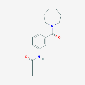 molecular formula C18H26N2O2 B4926932 N-[3-(1-azepanylcarbonyl)phenyl]-2,2-dimethylpropanamide 