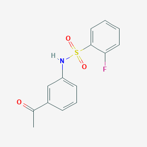 N-(3-acetylphenyl)-2-fluorobenzenesulfonamide