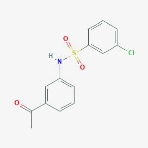 molecular formula C14H12ClNO3S B492695 N-(3-acetylphenyl)-3-chlorobenzenesulfonamide CAS No. 667913-49-7
