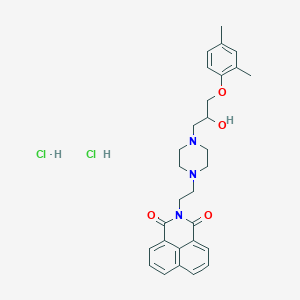 molecular formula C29H35Cl2N3O4 B4926958 2-(2-{4-[3-(2,4-dimethylphenoxy)-2-hydroxypropyl]-1-piperazinyl}ethyl)-1H-benzo[de]isoquinoline-1,3(2H)-dione dihydrochloride 