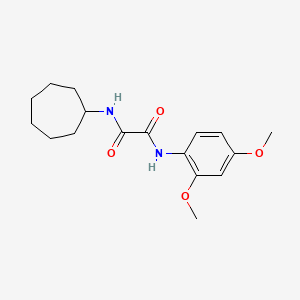 molecular formula C17H24N2O4 B4926965 N-cycloheptyl-N'-(2,4-dimethoxyphenyl)ethanediamide 