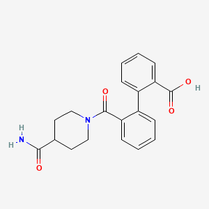molecular formula C20H20N2O4 B4926980 2'-{[4-(aminocarbonyl)-1-piperidinyl]carbonyl}-2-biphenylcarboxylic acid 