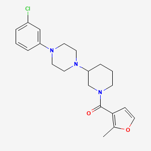 molecular formula C21H26ClN3O2 B4926994 1-(3-chlorophenyl)-4-[1-(2-methyl-3-furoyl)-3-piperidinyl]piperazine 