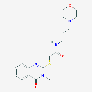 2-((3-methyl-4-oxo-3,4-dihydroquinazolin-2-yl)thio)-N-(3-morpholinopropyl)acetamide